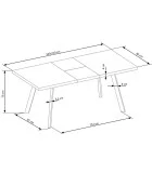 FOLDING TABLE DALLAS, TABLE TOP - MARMUR, LEGS - BLACK order